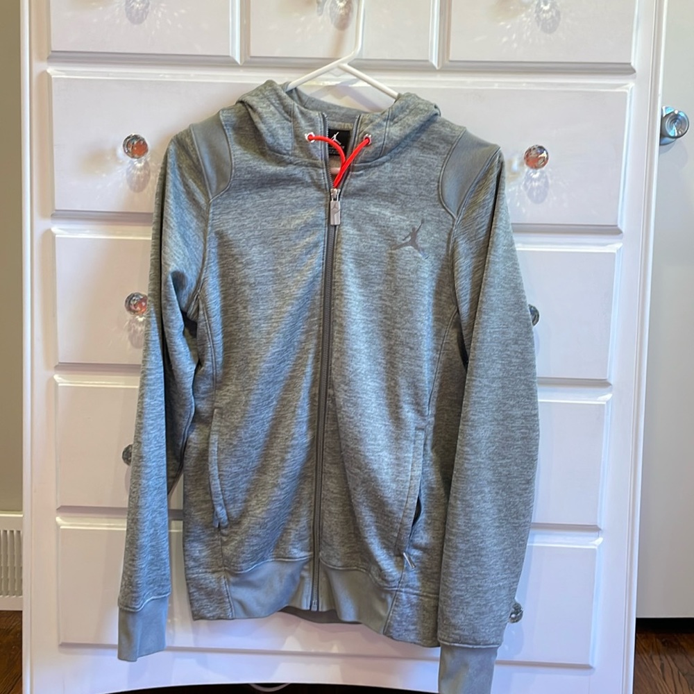 Grey full zip Michael Jordan hoodie - size small